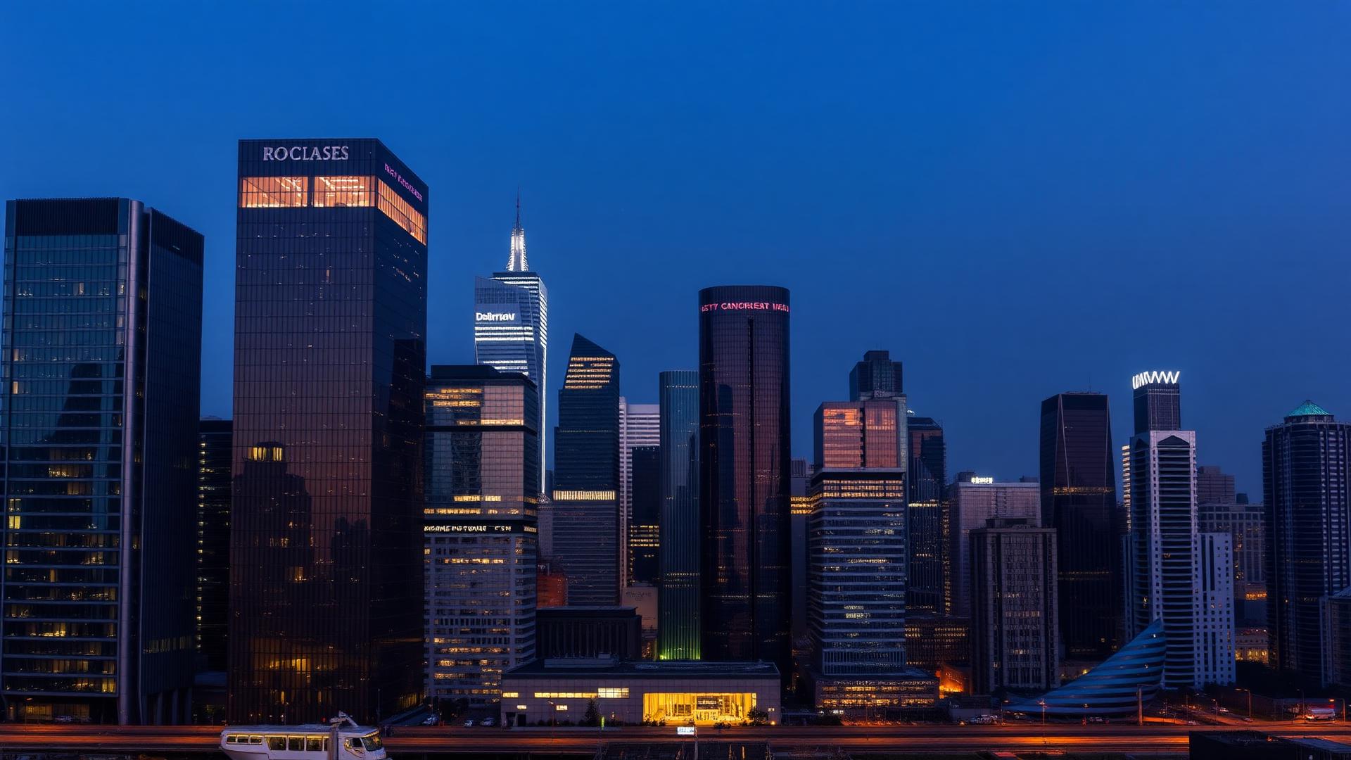 Nairobi skyline at dusk